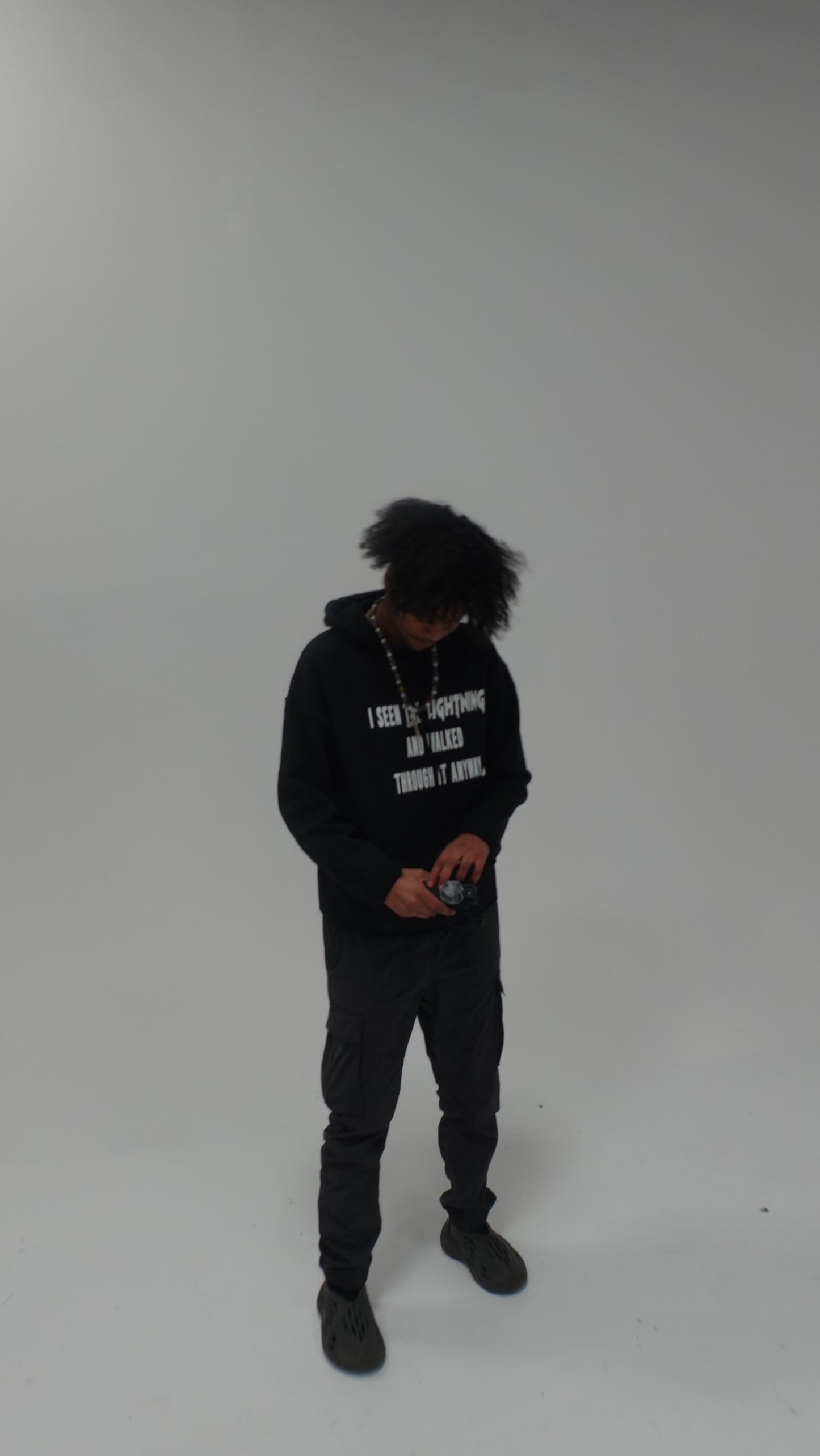 Cropped lightning hoodie