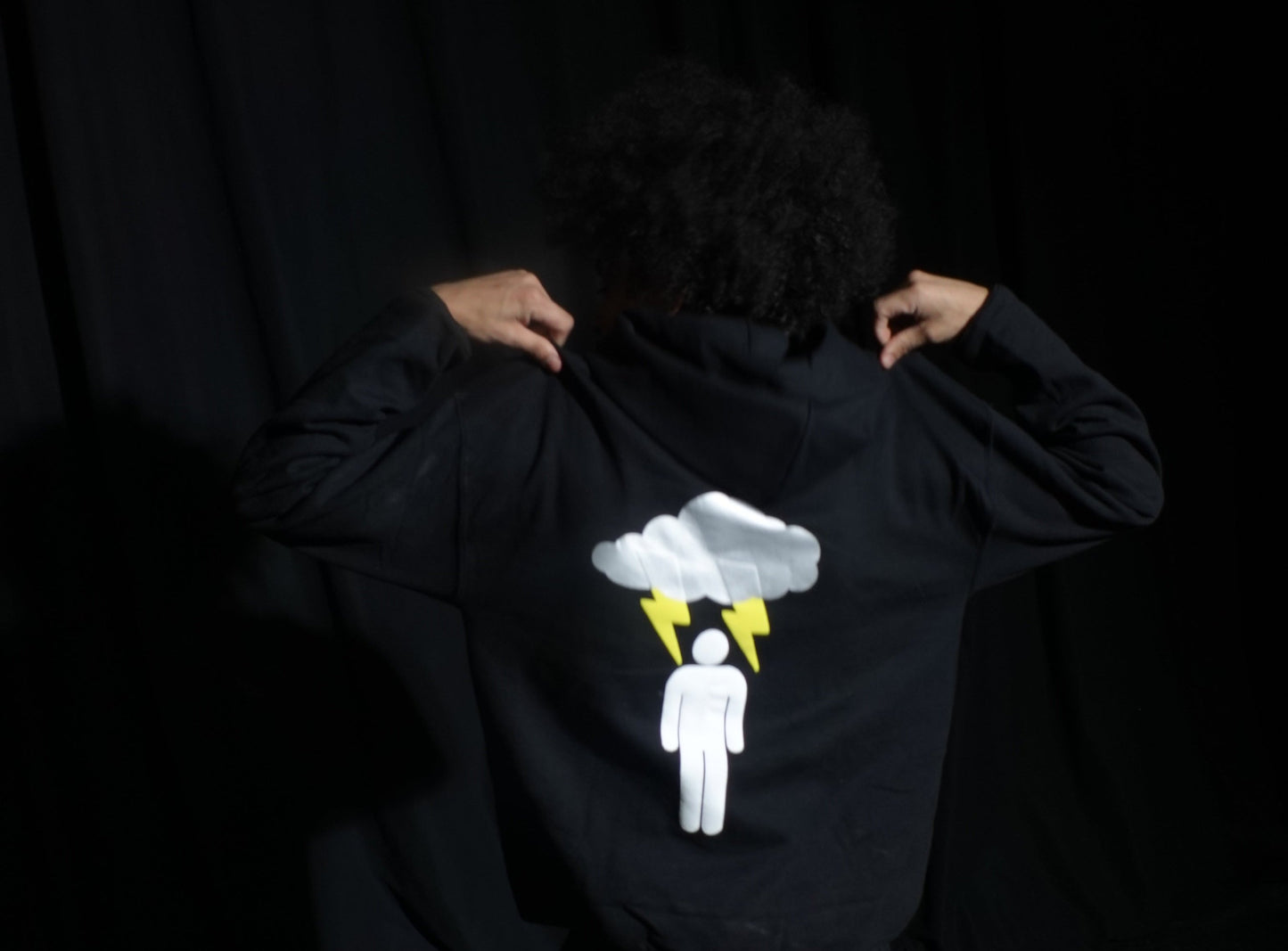 Cropped lightning hoodie