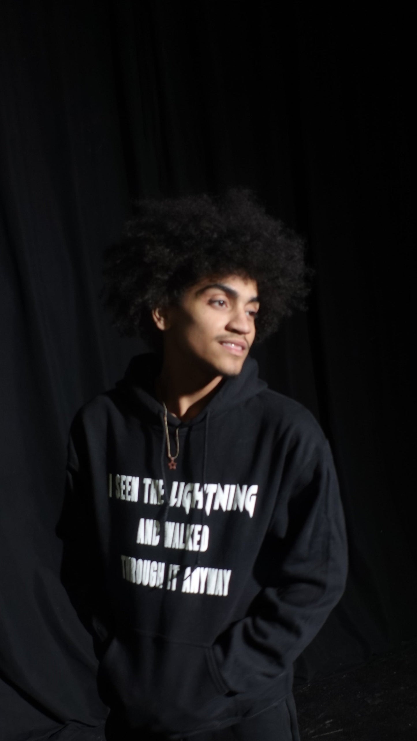 Cropped lightning hoodie