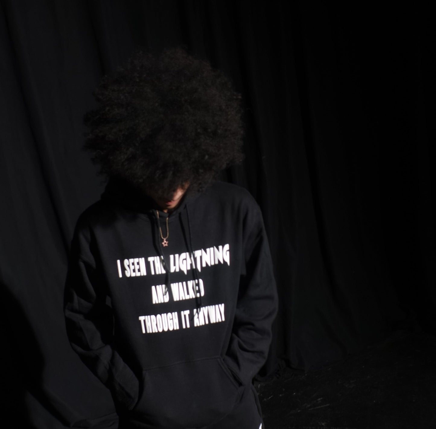 Cropped lightning hoodie