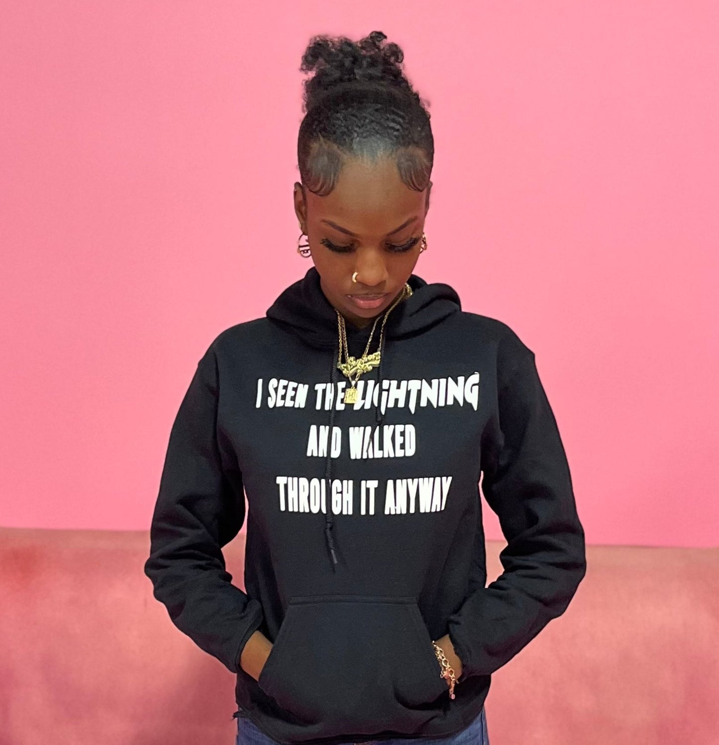 Cropped lightning hoodie